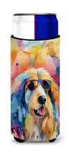 Load image into Gallery viewer, Afghan Hound Hippie Dawg Slim Can Huggers – Fun, Functional Drink Coolers for Every Occasion