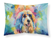 Load image into Gallery viewer, Afghan Hound Hippie Dawg Standard Pillowcase – Artistic Decorative Front, White Back