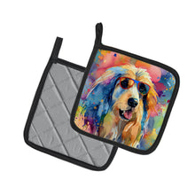 Load image into Gallery viewer, Afghan Hound Hippie Dawg Pot Holders - Set of 2 Decorative Kitchen Helpers | Made in the USA