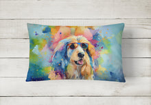 Load image into Gallery viewer, Afghan Hound Hippie Dawg Fabric Decorative Pillow