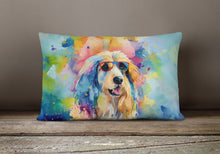 Load image into Gallery viewer, Afghan Hound Hippie Dawg Fabric Decorative Pillow