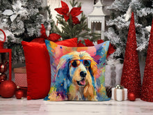 Load image into Gallery viewer, Afghan Hound Hippie Dawg Throw Pillow - 14x14 Decorative Pillow – Art for Your Home &amp; Patio