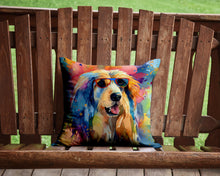 Load image into Gallery viewer, Afghan Hound Hippie Dawg Throw Pillow - 14x14 Decorative Pillow – Art for Your Home &amp; Patio