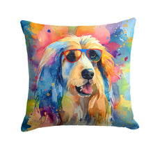 Load image into Gallery viewer, Afghan Hound Hippie Dawg Fabric Decorative Pillow