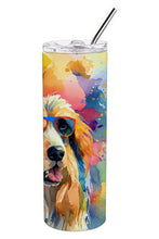 Load image into Gallery viewer, Afghan Hound Hippie Dawg Stainless Steel Skinny Tumbler
