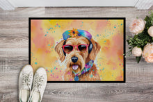 Load image into Gallery viewer, Airedale Terrier Hippie Dawg Doormat - 24x36 Decorative Floor Mat – Indoor/Outdoor Rug with Artistic Flair
