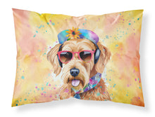 Load image into Gallery viewer, Airedale Terrier Hippie Dawg Standard Pillowcase – Artistic Decorative Front, White Back