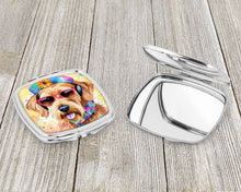 Load image into Gallery viewer, Airedale Terrier Hippie Dawg Compact Mirror – Stylish Purse Mirror with Artistic Covers