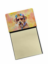 Load image into Gallery viewer, Airedale Terrier Hippie Dawg Sticky Note Holder- Refiilable Desk Accessory Note Pad