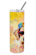 Load image into Gallery viewer, Airedale Terrier Hippie Dawg Stainless Steel Skinny Tumbler