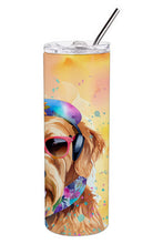 Load image into Gallery viewer, Airedale Terrier Hippie Dawg Stainless Steel Skinny Tumbler