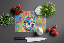 Load image into Gallery viewer, Akita Hippie Dawg Glass Cutting Boards – Durable, Decorative Kitchen Art Large
