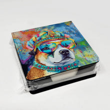 Load image into Gallery viewer, Akita Hippie Dawg PU Leather Note Paper Holder