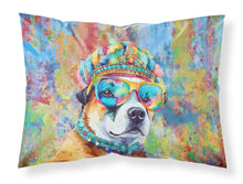 Load image into Gallery viewer, Akita Hippie Dawg Standard Pillowcase – Artistic Decorative Front, White Back
