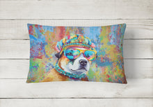 Load image into Gallery viewer, Akita Hippie Dawg Fabric Decorative Pillow