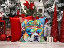 Load image into Gallery viewer, Akita Hippie Dawg Throw Pillow - 14x14 Decorative Pillow – Art for Your Home &amp; Patio