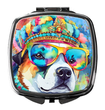 Load image into Gallery viewer, Akita Hippie Dawg Compact Mirror – Stylish Purse Mirror with Artistic Covers