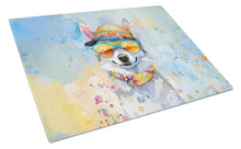 Load image into Gallery viewer, Alaskan Klee Kai Hippie Dawg Glass Cutting Boards – Durable, Decorative Kitchen Art Large