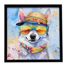 Load image into Gallery viewer, Alaskan Klee Kai Hippie Dawg Framed Metal Print