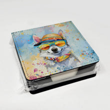 Load image into Gallery viewer, Alaskan Klee Kai Hippie Dawg PU Leather Note Paper Holder