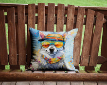 Load image into Gallery viewer, Alaskan Klee Kai Hippie Dawg Throw Pillow - 14x14 Decorative Pillow – Art for Your Home &amp; Patio