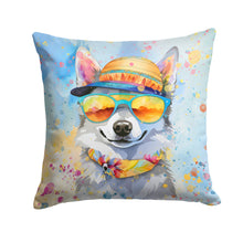 Load image into Gallery viewer, Alaskan Klee Kai Hippie Dawg Throw Pillow - 14x14 Decorative Pillow – Art for Your Home &amp; Patio
