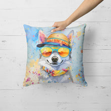 Load image into Gallery viewer, Alaskan Klee Kai Hippie Dawg Fabric Decorative Pillow