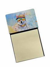 Load image into Gallery viewer, Alaskan Klee Kai Hippie Dawg Sticky Note Holder- Refiilable Desk Accessory Note Pad
