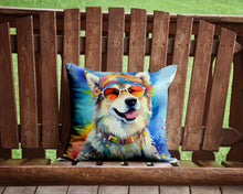 Load image into Gallery viewer, Alaskan Malamute Hippie Dawg Throw Pillow - 14x14 Decorative Pillow – Art for Your Home &amp; Patio