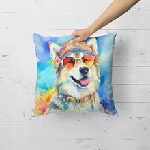 Load image into Gallery viewer, Alaskan Malamute Hippie Dawg Fabric Decorative Pillow