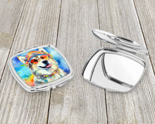 Load image into Gallery viewer, Alaskan Malamute Hippie Dawg Compact Mirror – Stylish Purse Mirror with Artistic Covers