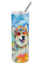 Load image into Gallery viewer, Alaskan Malamute Hippie Dawg Stainless Steel Skinny Tumbler