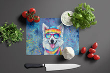 Load image into Gallery viewer, American Eskimo Hippie Dawg Glass Cutting Boards – Durable, Decorative Kitchen Art Large