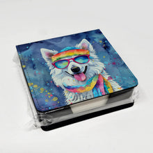 Load image into Gallery viewer, American Eskimo Hippie Dawg PU Leather Note Paper Holder