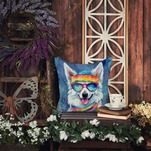 Load image into Gallery viewer, American Eskimo Hippie Dawg Throw Pillow - 14x14 Decorative Pillow – Art for Your Home &amp; Patio