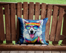 Load image into Gallery viewer, American Eskimo Hippie Dawg Throw Pillow - 14x14 Decorative Pillow – Art for Your Home &amp; Patio