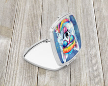 Load image into Gallery viewer, American Eskimo Hippie Dawg Compact Mirror – Stylish Purse Mirror with Artistic Covers