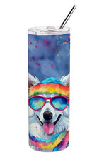 Load image into Gallery viewer, American Eskimo Hippie Dawg Stainless Steel Skinny Tumbler