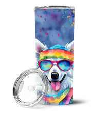 Load image into Gallery viewer, American Eskimo Hippie Dawg Stainless Steel Skinny Tumbler