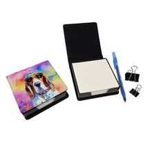 Load image into Gallery viewer, Basset Hound Hippie Dawg PU Leather Note Paper Holder