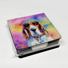 Load image into Gallery viewer, Basset Hound Hippie Dawg PU Leather Note Paper Holder