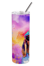 Load image into Gallery viewer, Basset Hound Hippie Dawg Stainless Steel Skinny Tumbler