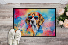 Load image into Gallery viewer, Beagle Hippie Dawg Doormat - 24x36 Decorative Floor Mat – Indoor/Outdoor Rug with Artistic Flair