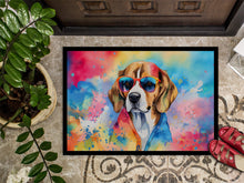 Load image into Gallery viewer, Beagle Hippie Dawg Doormat - 24x36 Decorative Floor Mat – Indoor/Outdoor Rug with Artistic Flair