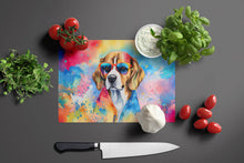 Load image into Gallery viewer, Beagle Hippie Dawg Glass Cutting Boards – Durable, Decorative Kitchen Art Large