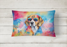 Load image into Gallery viewer, Beagle Hippie Dawg Fabric Decorative Pillow