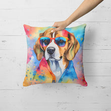 Load image into Gallery viewer, Beagle Hippie Dawg Fabric Decorative Pillow