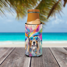 Load image into Gallery viewer, Bearded Collie Hippie Dawg Slim Can Huggers – Fun, Functional Drink Coolers for Every Occasion