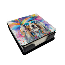 Load image into Gallery viewer, Bearded Collie Hippie Dawg PU Leather Note Paper Holder