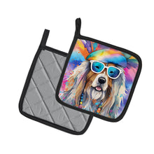 Load image into Gallery viewer, Bearded Collie Hippie Dawg Pot Holders - Set of 2 Decorative Kitchen Helpers | Made in the USA